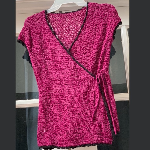 Girl’s Hand Crocheted Wrap Top - Picture 1 of 3